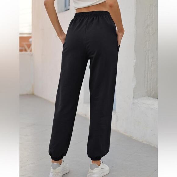 Women’s Drawstring Sweatpants High‎ Waisted Cinch Bottom Athletic Jogger Workout - Picture 2 of 3
